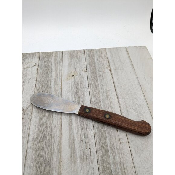 Mini Spreader Icing Frosting Spatula Serrated Edge 7 1/4" Wooden Handle - Picture 4 of 7